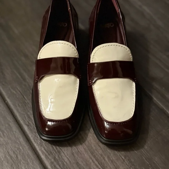 SARTO By Franco Sarto Burgundy and Cream Loafers - Picture 12 of 14